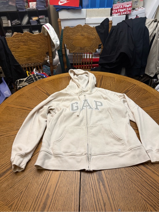 GAP Jackets & Blazers - GAP Cream Logo Hoodie